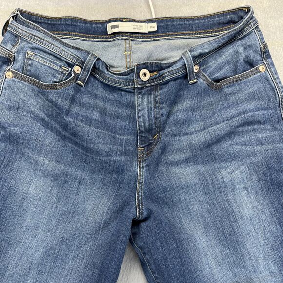 Levis 580 Jeans Womens Size 16W PLUS Blue Denim Defined Waist Straight Retro - Picture 4 of 16